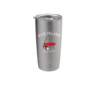 Fire Island Large Version Red Wagon LI NY Beach Sun Stainless Steel Insulated Tumbler