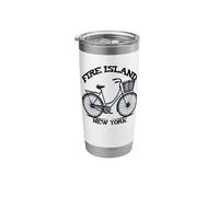 FIRE Island NEW YORK Bicycle Summer Share Vacation Barefoot Stainless Steel Insulated Tumbler