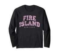 Fire Island New York Vintage Retro US City State NY Travel Long Sleeve T-Shirt