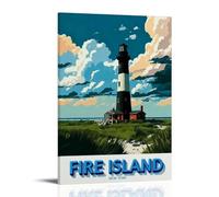 Fire Island New York Vintage Travel Wall Poster Wall Art Prints Photo Picture Paintings Room Decor Home Decorative 08x12inch(20x30cm)