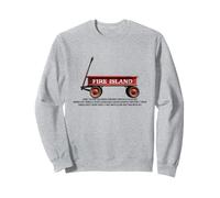 Fire Island retro red wagon beach summer vacation friend Sweatshirt