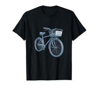 Fire Island vacation bicycle basket sketch Long Island NY T-Shirt