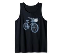 Fire Island vacation bicycle basket sketch Long Island NY Tank Top
