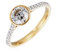 Fire Light 1.2ct Lab Grown Diamond Bezel Set Ring 9ct Gold 9CT YELLOW GOLD SIZE P