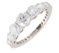 Fire Light 2.5ct Lab Grown Diamond Graduated Full Eternity Ring Pl... PLATINUM SIZE O