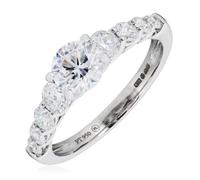 Fire Light 2ct Lab Grown Diamond Graduated Eternity Ring Platinum PLATINUM SIZE N