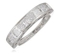 Fire Light 2ct Lab Grown Diamond Princess Cut Eternity Ring Platinum PLATINUM SIZE L