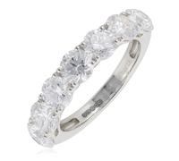 Fire Light 3ct Lab-Grown Diamond 7 Stone Eternity Ring Platinum PLATINUM SIZE M