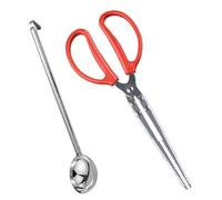 Fire Log Grabber, Long-Handled Charcoal Granular Shovel - Fire Claw Log Grabber - for Cooking Kitchen BBQ Indoor Pizza Beach Serving