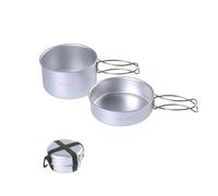 Fire-Maple Frost Mini Camping Cookware Set Compact Aluminum Cooking Kit with 500ml Campfire Cooking Pot and 300ml Frypan Ultralight Cookset Solo Hiking Backpacking (186G)