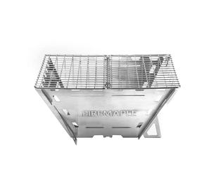 Fire-Maple Maverick Camping Wooden Burning Stove | Stainless Steel Square Firepit with Grill | Folding Fire Pit for Bonfire Backyard Patio Deck Camp Picnic (Square)