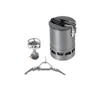Fire-Maple Petrel Quickboil Pro Ultralight Camping Cooking System - 600ml Pot+2500W Gas Stove+Titanium Canister Stand All-in-One Backpacking Cookset (255g) for Hiking, Solo Camping Outdoor Activities