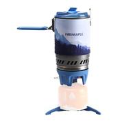Fire Maple Polaris Pressure Regulator Cooking System | Portable Camping Backpacking Gas Stove with Piezo Ignition POT Support & Stand | Compact Gas Stove Burner for Hiking Bushcraft Trekking (Blue)