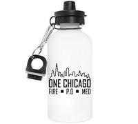 Fire, Med, Pd Skyline Reusable White Aluminum Water Bottle Reusable White Water Bottle