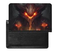 Fire Monsters Passport Cover Protector Rfid Blocking Passport Holder Id Card Holder Secure Travel Wallet Organizer for Passport Tickets Credit Cards, style, One Size