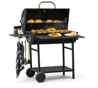 Fire Mountain Bromo Charcoal Barrel BBQ Grill - Large Outdoor Barbecue, 71 x 36 cm Cooking Area, Warming Rack & Built-In Temperature Gauge | Garden Grill for Smoking, Roasting & Searing, Serves 6+