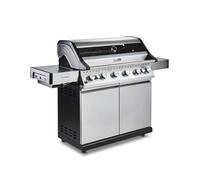 Fire Mountain Olympus 8 Burner Gas BBQ Stainless Steel with Searing Side Burner Glass Viewing Lid and Cover Extra Large Outdoor Barbecue for Garden Patio