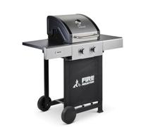Fire Mountain Sierra 2 Burner Gas BBQ Stainless Steel Cast Iron Grill