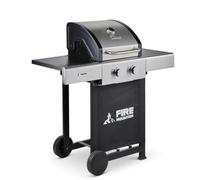 Fire Mountain Sierra 2 Burner Gas BBQ Stainless Steel Cast Iron Grill