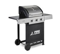 Fire Mountain Sierra 3 Burner Gas BBQ Stainless Steel Cast Iron Grill