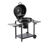 Fire Mountain Teide 57 Cm Kettle Charcoal BBQ Grill with Lid, Wheels & Ash Catcher, Freestanding Round Garden Barbecue for Camping, Patio & Outdoor Cooking