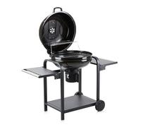 Fire Mountain Teide 57 Cm Kettle Charcoal BBQ Grill with Lid, Wheels & Ash Catcher, Freestanding Round Garden Barbecue for Camping, Patio & Outdoor Cooking