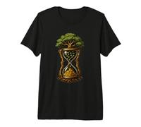 FIRE Movement Hourglass Tree Time is Gold Art Premium T-Shirt