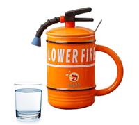 Fire Mug: Extinction Shape, Playful Drink Holder | Bright Cartoon Style For Celebration Events, Practical Capacity 480 Ml With A Cheerful Print For R