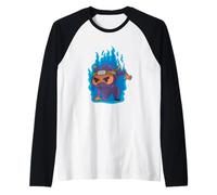 Fire Ninja Shirt Stealth Disguised Ninja Spy Gift Raglan Baseball Tee