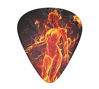 Fire Nude Woman Flame Advanced guitar pick 12 pieces Three thicknesses for bass, electric guitar, acoustic guitar bag