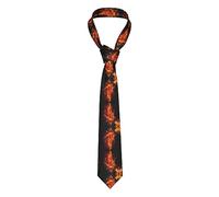 Fire Nude Woman Flame Men's Tie - All-over Printed Slim Fit Suit Tie for Business Occasion Birthday Party Wedding Banquet