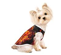 Fire Nude Woman Flame print Dog Shirts for Small Dogs Stretchy T-Shirts Lightweight Tank Top Sleeveless Striped Vest