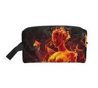 Fire Nude Woman Flame Print Toiletry Bag for Men, Cosmetic Bag Spacious Capacity Travel Toiletry Bag for Women