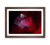 Fire Of My Heart In Abstract Modern Art Framed Print | A4 Walnut Framed Wall Art | Ready to Hang | Abstract Fantasy Picture | Living Room Bedroom Lounge Office