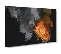 Fire Of The Mind Canvas Print | Gallery Wrapped 30mm Frame Wall Art | 30x20 inches | Ready to Hang | Abstract Picture | Living Room Bedroom Lounge Office