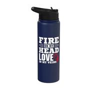 Fire on My Head - Red Hair Red Head Redhead Stainless Steel Insulated Water Bottle