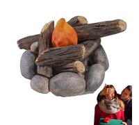 Fire Ornament Model - Handmade Resin Bonfire Decoration, Miniature Pit Accessory | Creative Campfire Miniatures for dollhoouse, Craft Toy, Indoor Camping Scene Decor Party Display