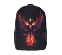Fire Phoenix Backpack 3D Bag Rucksack Boys Rucksack Children's School Nursery Lunch Bag with Zipper for Boys Girls Teenagers School Bag Backpacks 17inch