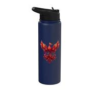 Fire Phoenix Bird Mythical Bird Rejuvenation Phoenix Rising Stainless Steel Insulated Water Bottle