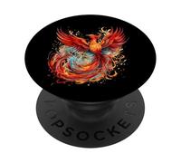 Fire Phoenix Bird Phoenix Rising Phoenix Rejuvenation Reborn PopSockets Adhesive PopGrip