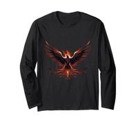 Fire Phoenix Bird Reborn Mythical Bird Phoenix Rejuvenation Long Sleeve T-Shirt