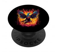 Fire Phoenix Bird Reborn Phoenix Rising Rejuvenation Phoenix PopSockets Adhesive PopGrip
