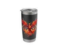 Fire Phoenix Bird Rejuvenation Mythical Bird Phoenix Rising Stainless Steel Insulated Tumbler