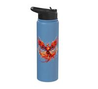 Fire Phoenix Bird Rejuvenation Mythical Bird Phoenix Rising Stainless Steel Insulated Water Bottle