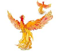 Fire Phoenix Building Blocks Set, 900 PCS Flame Phoenix Flowers Building Kit, Creative Bird Animals Bricks Model Toys, Home Office Decor Gift for Women and Adults