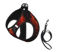 fire Phoenix Dog Harness - Adjustable Dog Harness with Reflective Design, Suitable for Dogs, Cats, Hiking, and Outdoor Activities