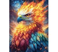 Fire Phoenix in Flames 500 Piece Jigsaw Puzzle for Adults Mitos Cuento De Hadas Evening Tea Companion Relaxing Ritual Interlocking Pieces for Tea Lovers 500 PCS