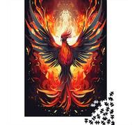 Fire Phoenix Jigsaw Puzzles for Adults 1000 Piece for Adults Puzzle Educational Challenging Game Gifts Home Decoration Puzzle Toys Jigsaw Puzzle 1000pcs (75x50cm)