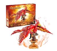 Fire Phoenix Model Building Blocks Kit, Magical World Phoenix Collection Model Building Set for Adults Kids, Ideas HP Construction Toy Compatible with Major Brands