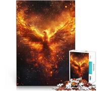 Fire Phoenix1000 Piece Jigsaw Puzzle for Adults Brain intelligence challenge addictive toys with Matching Poster and Trivia Sheet 38x26cm